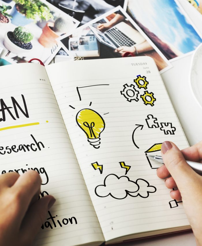 Plan Education Inspire Learn Diagram Concept